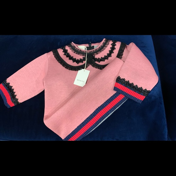 Gucci girls pink sweatshirt - Picture 3 of 7
